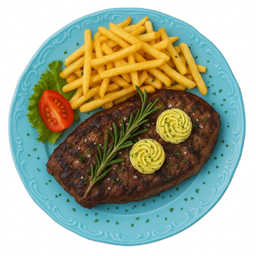 Steak mit Pommes